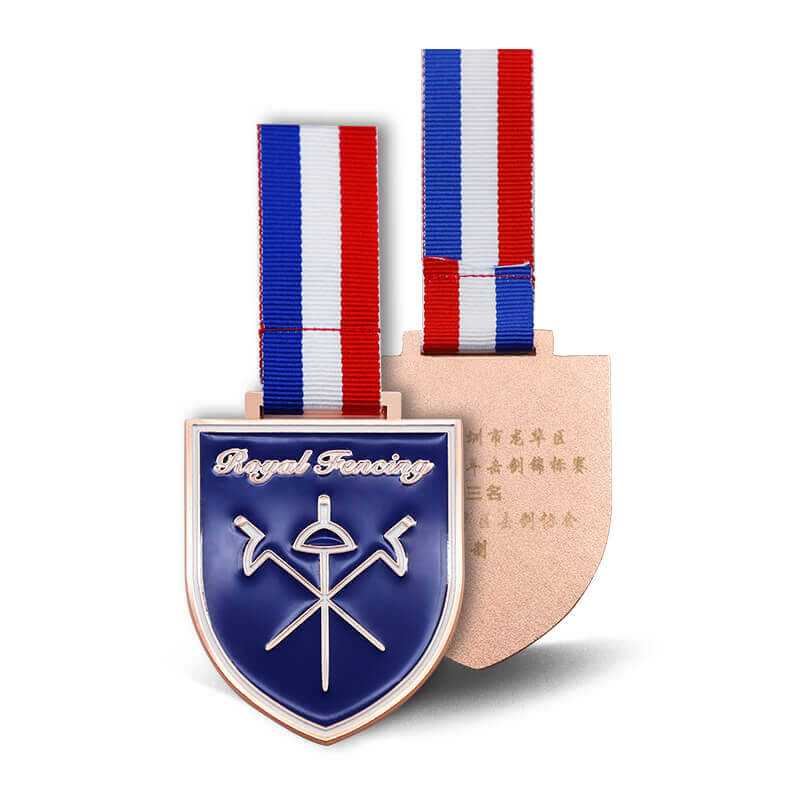 Hot Sale China supplier Free Design Custom Fun Metal Award Antique Medal Ribbon 