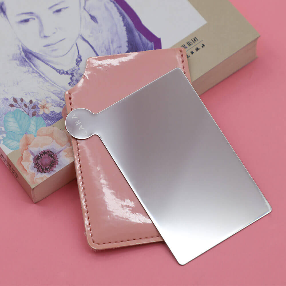 Custom Promotional Girlie Pink Logo Printing Metal Card Small Portable Mini Make