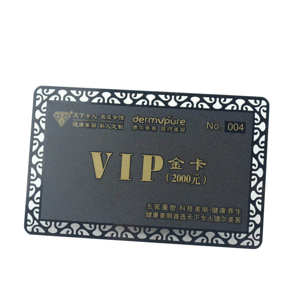 Custom free design metal vip card gift membership card