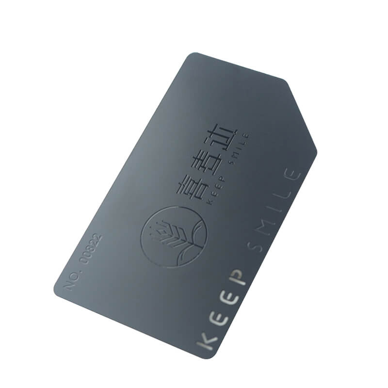 Custom engraved stainless steel metal business cards with logo 