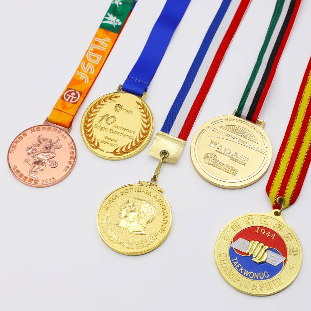 High quality custom metal souvenir award sport running medal with ribbon 