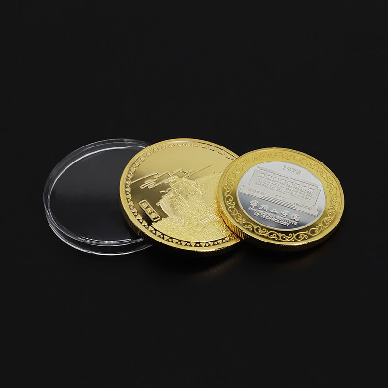 Hot Selling Custom 3D Zinc Alloy Metal gold plating Antique Souvenir Gold coin