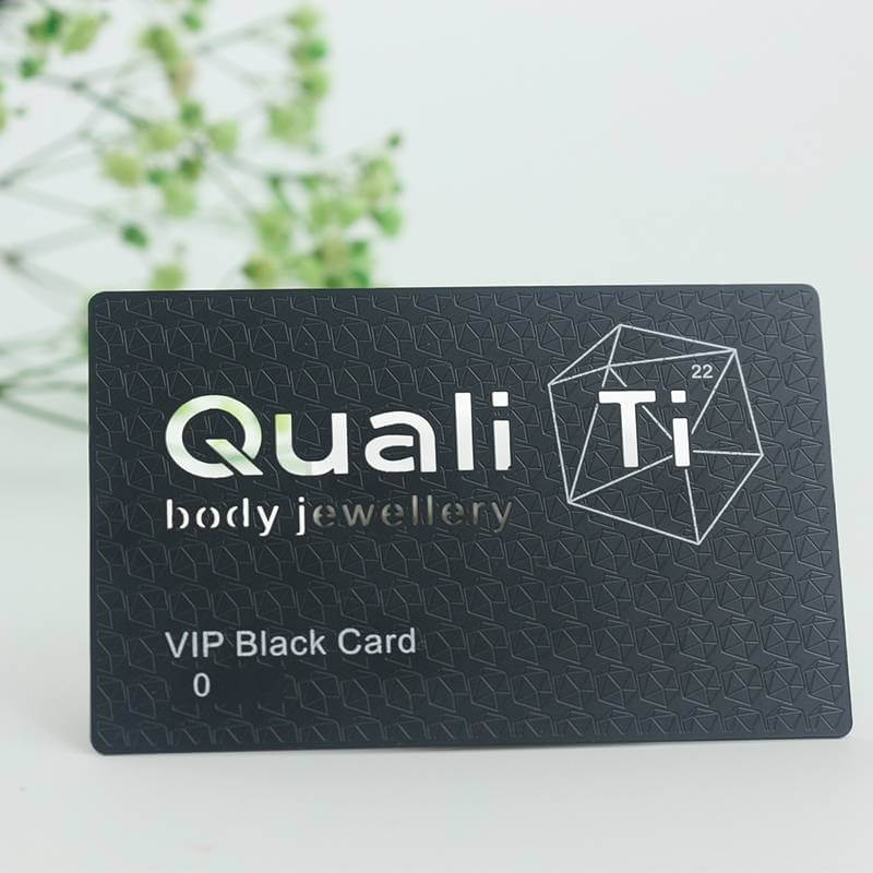 Hot sale hollow out metal business cards factory free design metal cards