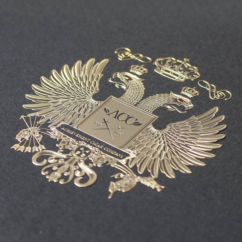 Manufacturer Customized 3D Gold Plating Metal Logo Nickel Sticker Sactory