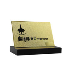 Metal gold business cards