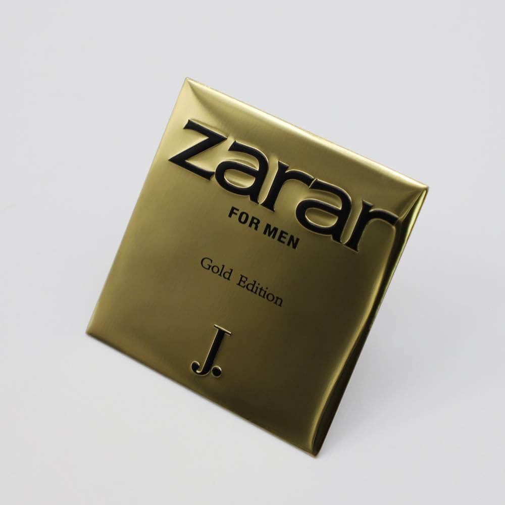 Wholesale custom made adhesive sticker metal perfume labe