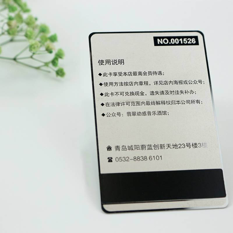 Whlosale Mirror Finish Metal Business Card Custom Glossy Metal Vip Cards