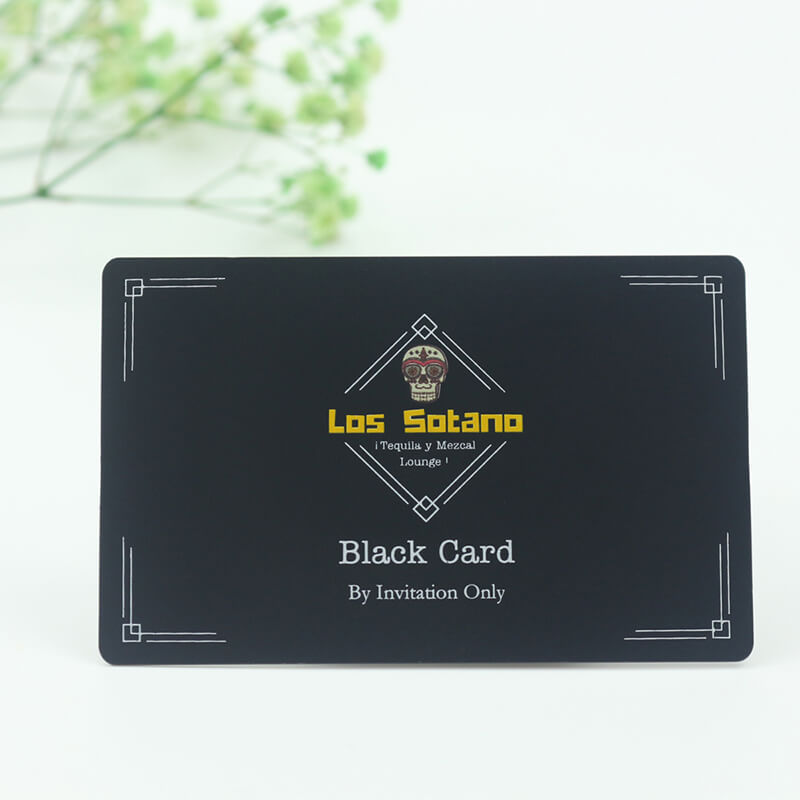 Custom mette black printing card hot sale mette balck business card