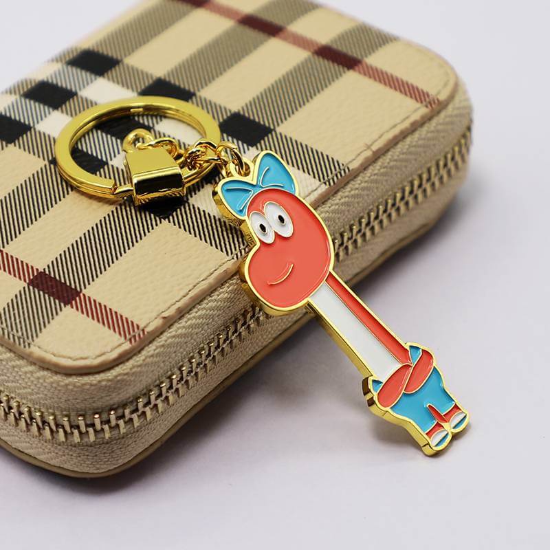 China Factory Direct Sale Carton Keychain Wholesale Cute Soft Enamel Keychain