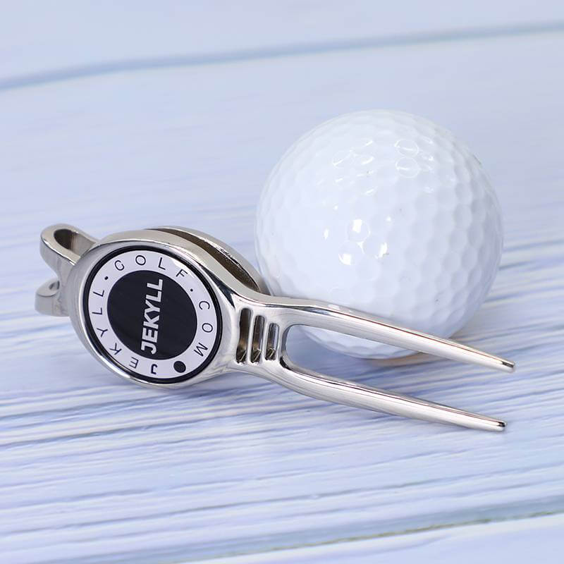 Personalized Chrome Golf Ball Marker & Divot Tool custom