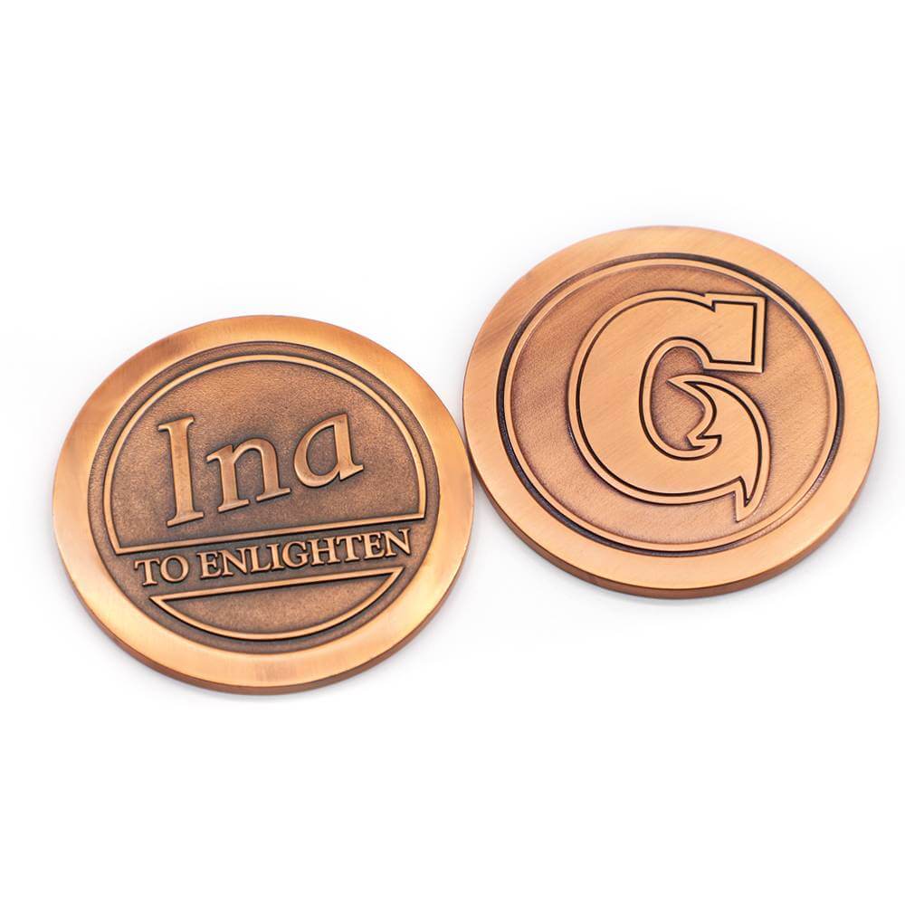 Customized Brass Metal Coins Free Design Souvenir Coins