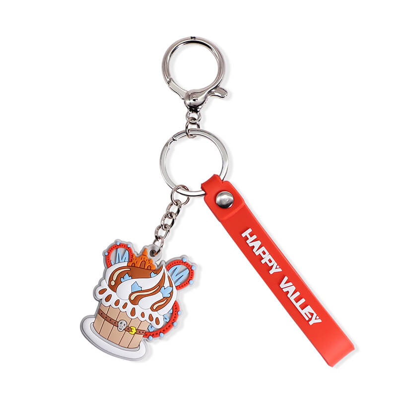 Personalized Custom 3D PVC Soft Animal Rubber Keychain For Kids