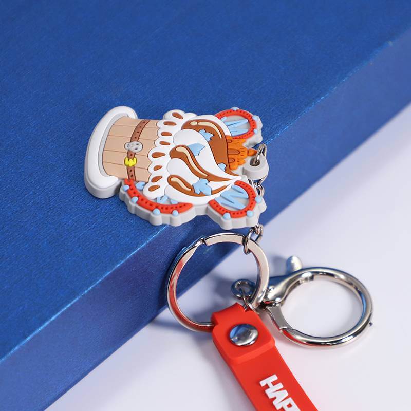 Personalized Custom 3D PVC Soft Animal Rubber Keychain For Kids