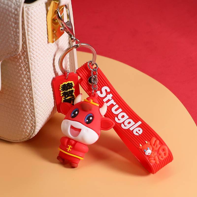 Customized Promotional Cute Soft PVC Rubber Key Ring 