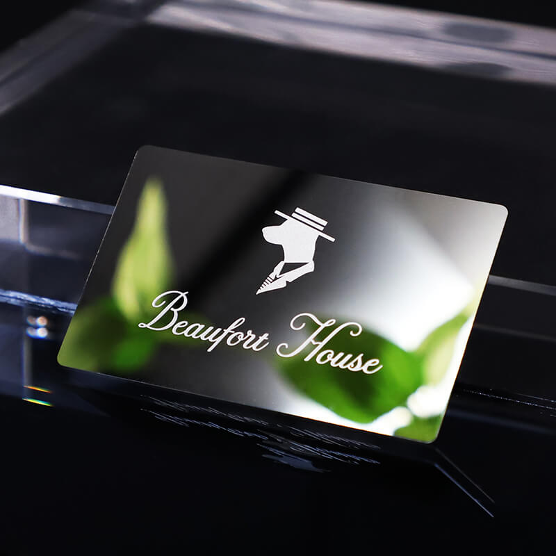 Polished Finish Business Metal Mirror Card