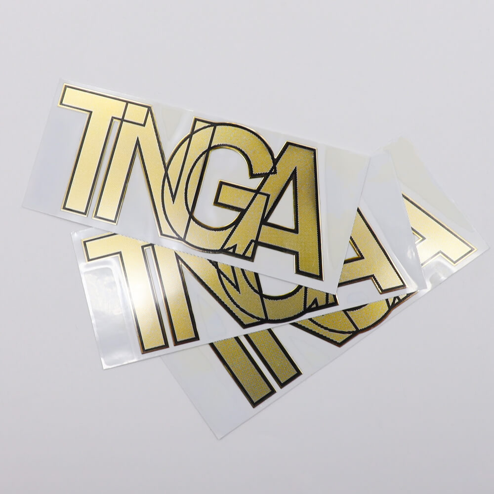 Waterproof Transparent Transfer Metal Letters Embossed Nickel Decal 