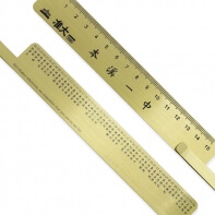 Custom Metal Glossy Gold Ruler Bookmark Soft Enamel Bookmarks
