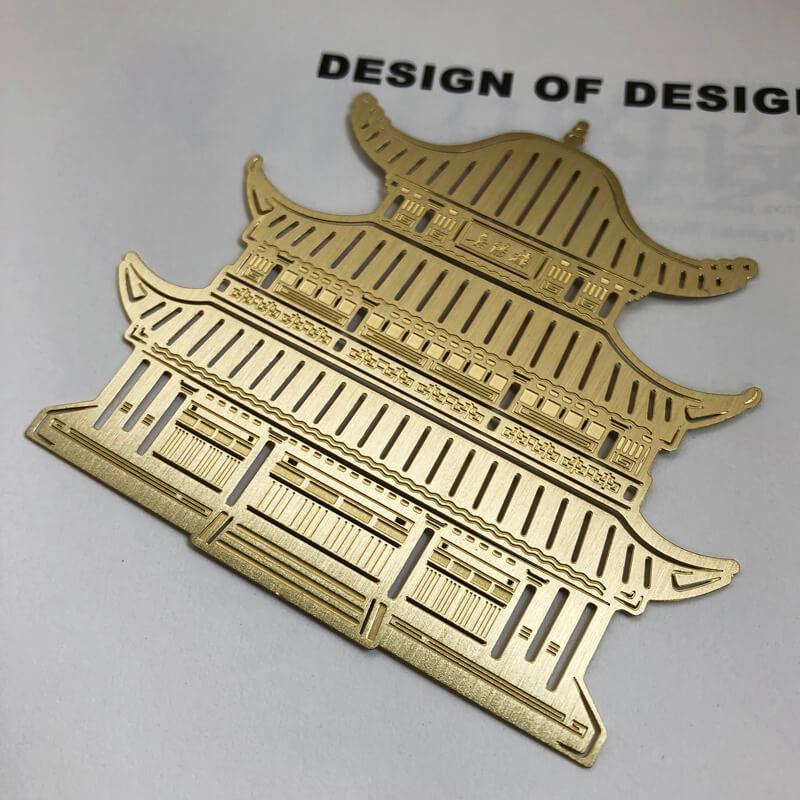 Custom Brushed Bookmark Brass Bookmarks Pavilion Shape Custom Package