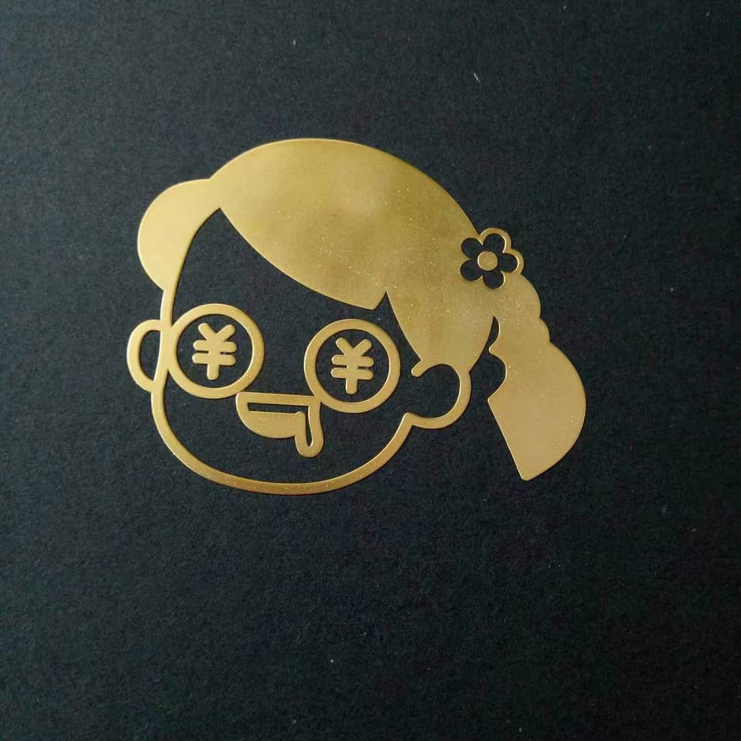 Custom High Quality Glossy Gold Label Waterproof Transfer Sticker