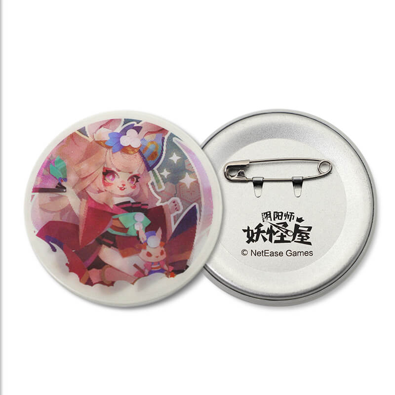 Hot Selling Anime Tinplate Badge Promotion Gift Safety Pins Button Badge