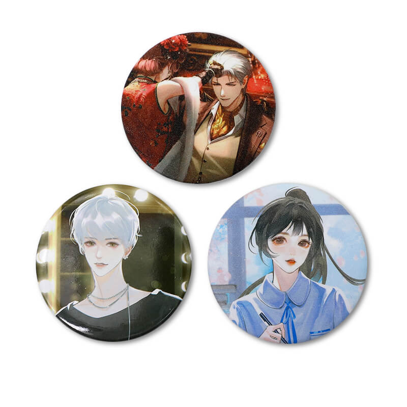 Factory Wholesale Cheap Anime Souvenir Tinplate Badge Button Badge Pin