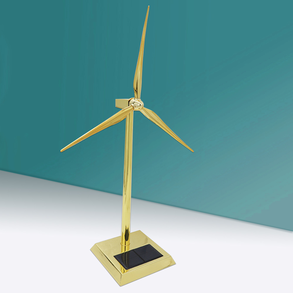 Wholesale Glossy Gold Solar Windmill Wind Energy Mold Accept Logo Custom