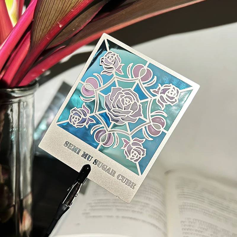 New Product Custom Colorful Transparent Metal Bookmark