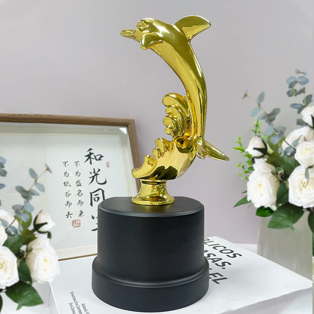 Engraved Logo Customized League 3D Laser Metal Gold Wholesale Trophies and Award