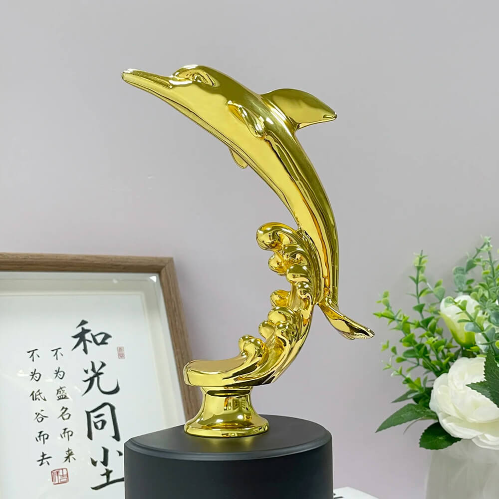 Engraved Logo Customized League 3D Laser Metal Gold Wholesale Trophies and Award