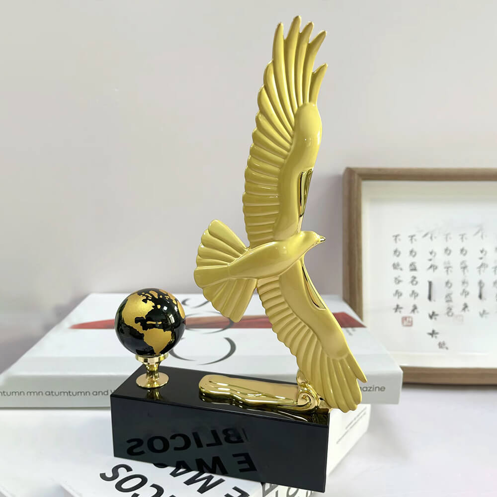 Wholesale Engraved Logo Trophy Earth Factory Customized Cup Trophy for Business 