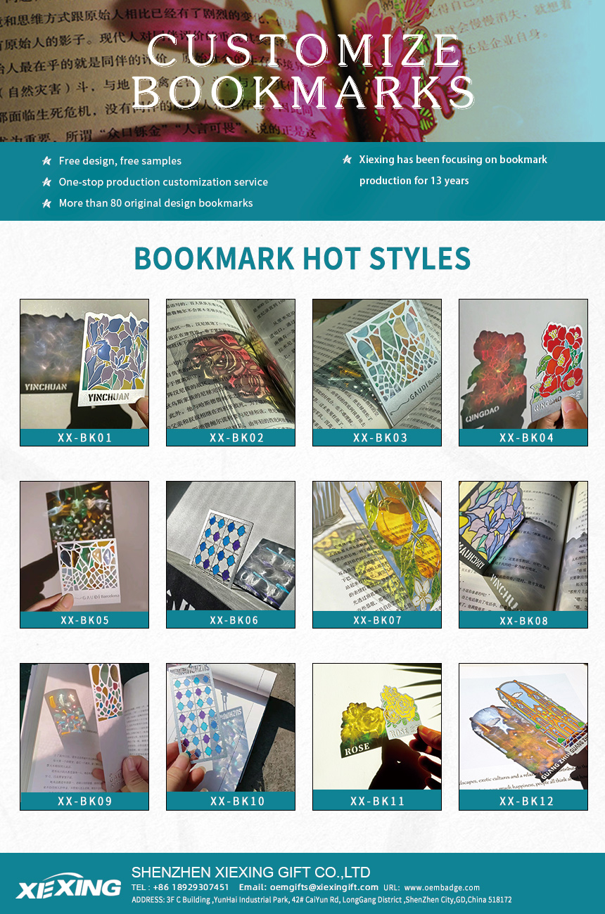 transparent enamel bookmarks