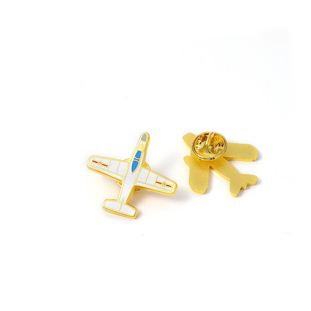  Wholesale Custom Magnetic Badge Lapel Pin Metal Airplane Badge for Promotion