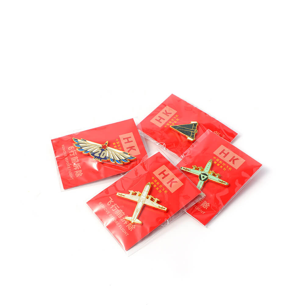 Wholesale Custom Zinc Alloy J20 Model Pin Badge Stock Metal Airplane Enamel Pins