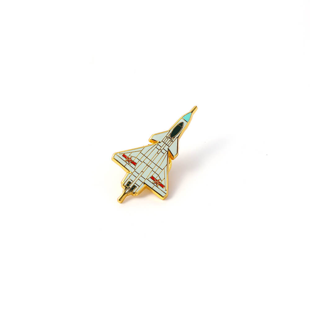 New Style Cheap Enamel Airplane Aircraft Lapel Pin Badge Custom Enamel Pin