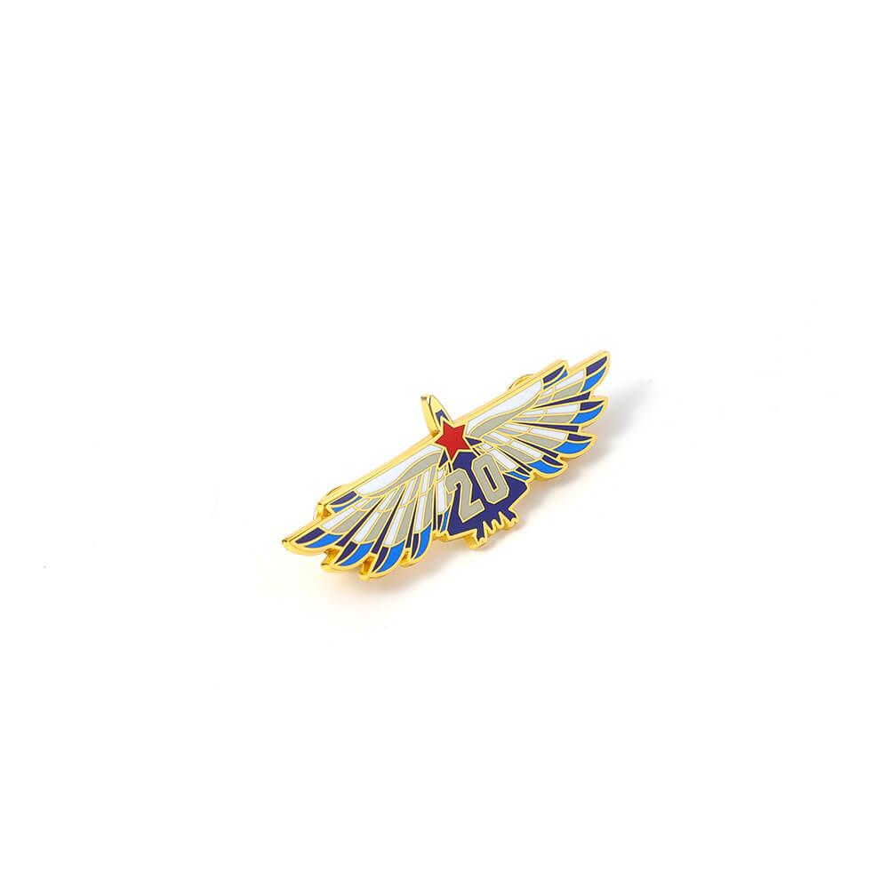 Wholesale Custom Airbus Wings Badge 3D Enamel Metal Aviation Airline Lapel Pin