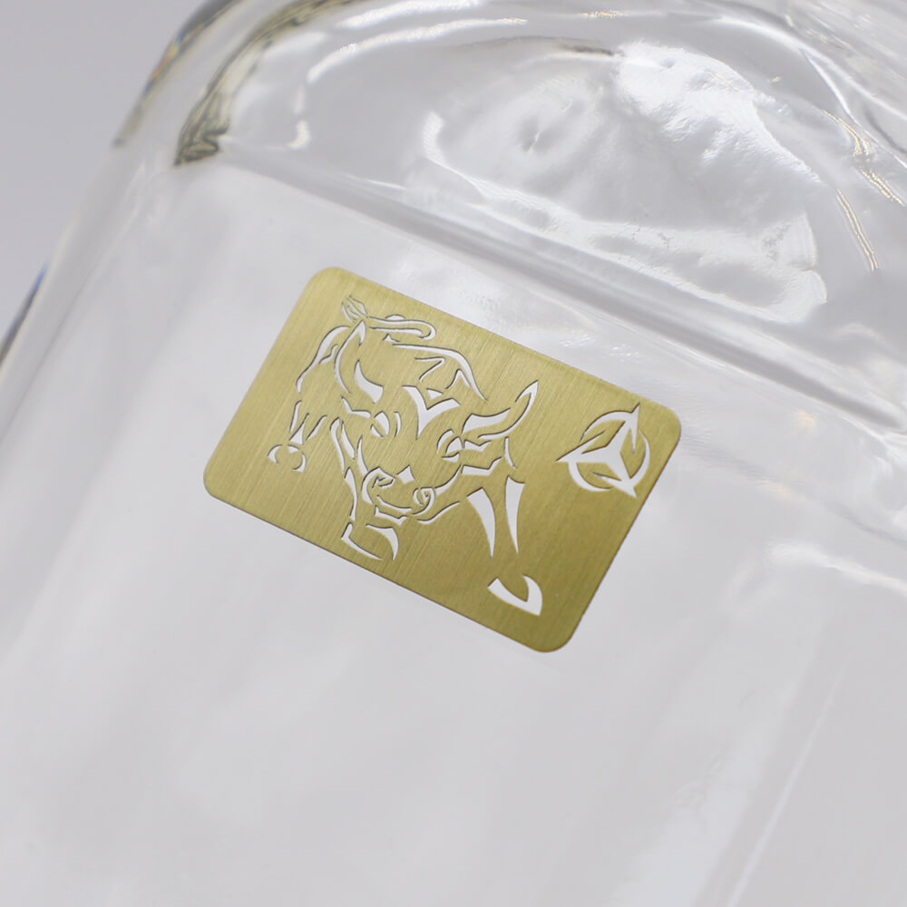 Custom Emboss Logo Sticker Perfume Bottle Box Package Metal Transfer Sticker