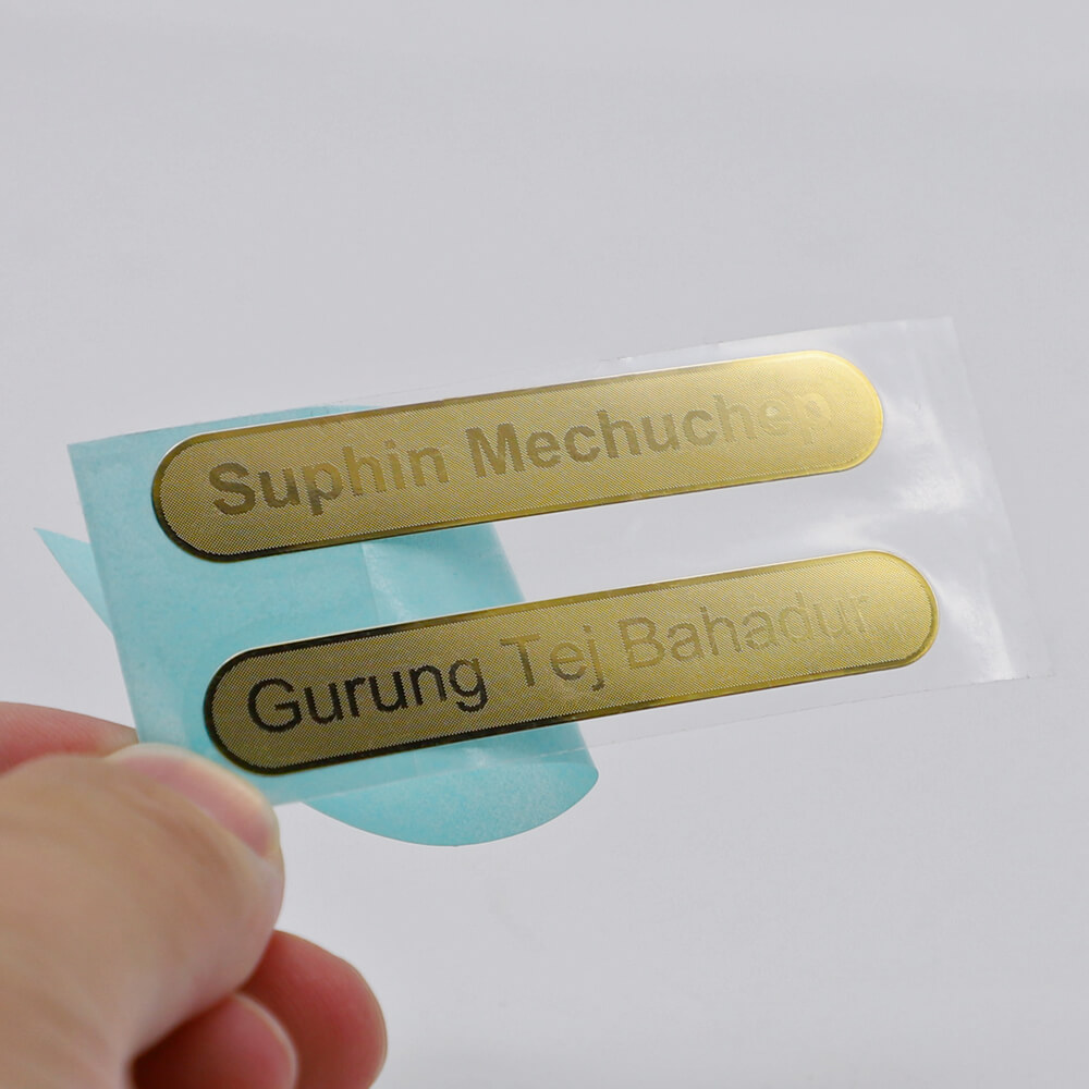 Wholesale Custom 3d Metal Sticker Label Transfer Self-adhesive Metallic Sticker