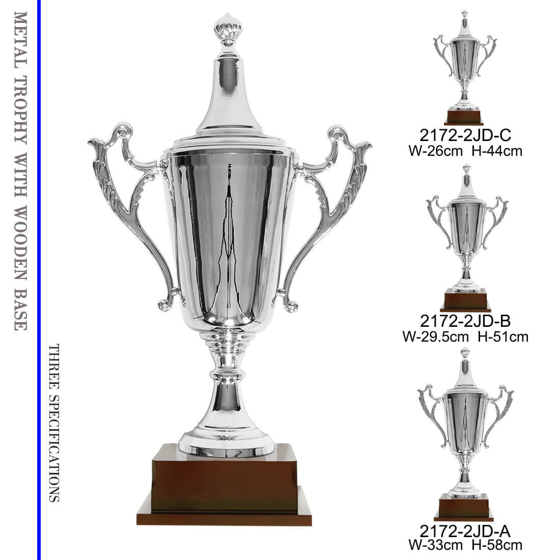 High-end Metal Gold Silver Trophy Award Cup Sports Souvenir Football Trophy