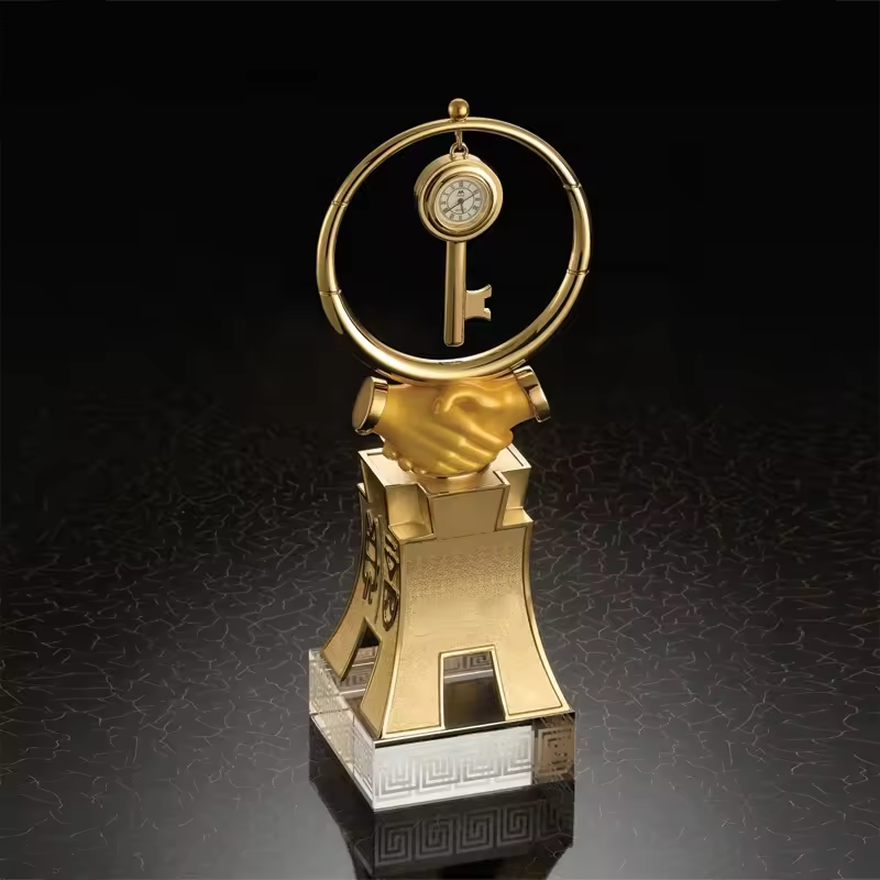 New Metal And Crystal Trophy Award For Gifts Games Matches