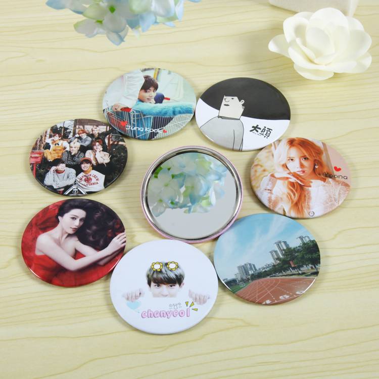  Printing Magnetic Mirror Grace Round Makeup Mirror Customized Gifts