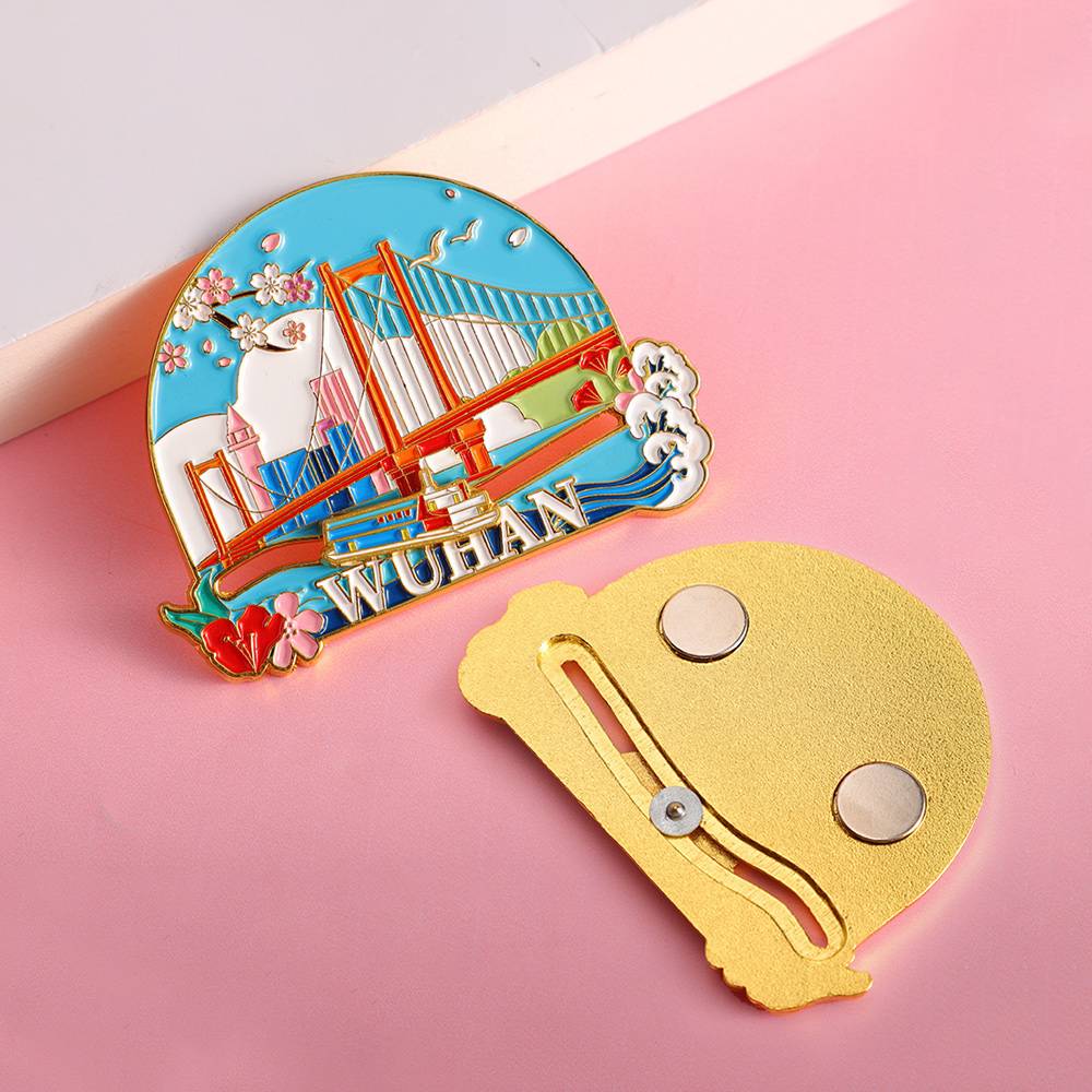 Soft Enamel Slippable Fridge Magnet Metal Hard Enamel Slideable Magnets