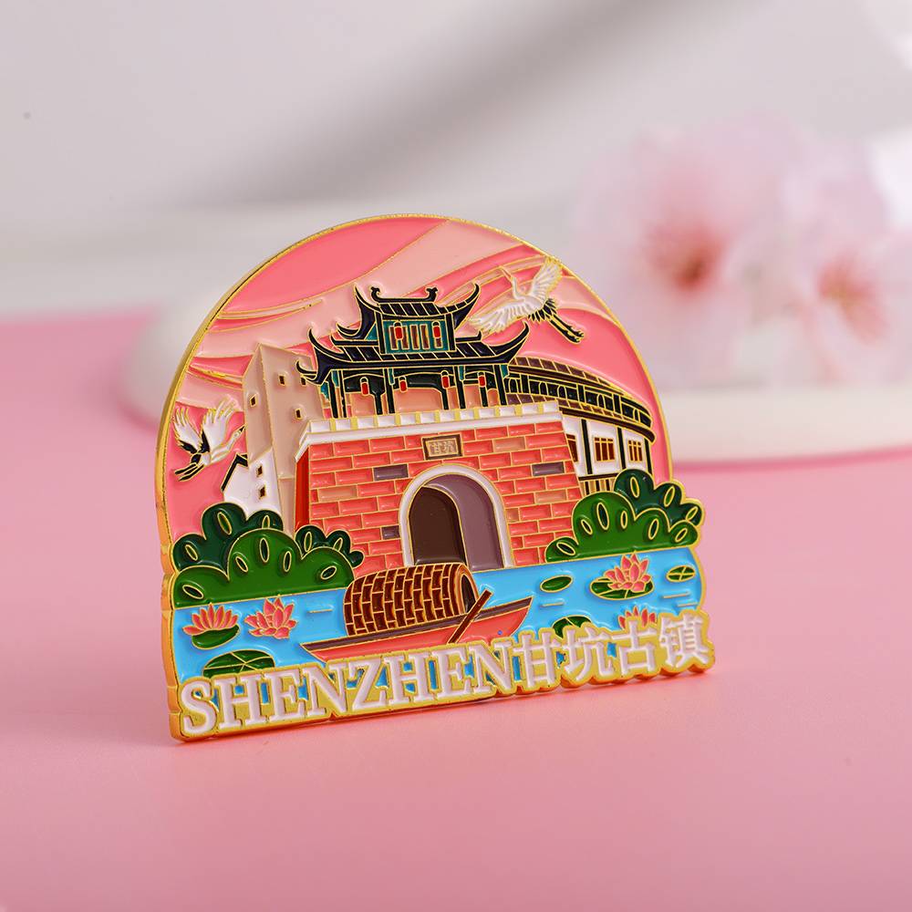 3D Country City Souvenir Custom Logo Zinc Alloy Metal Enamel Epoxy Fridge Magnet