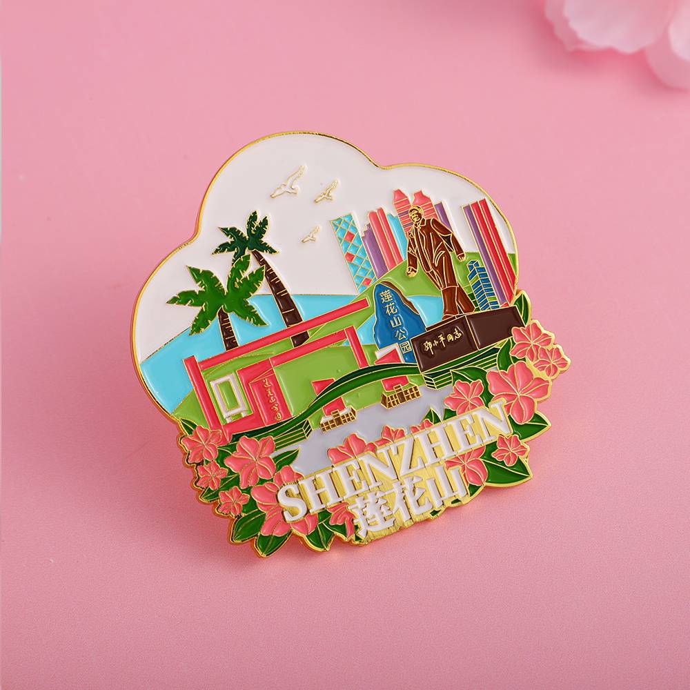 3D Country City Souvenir Custom Logo Zinc Alloy Metal Enamel Epoxy Fridge Magnet