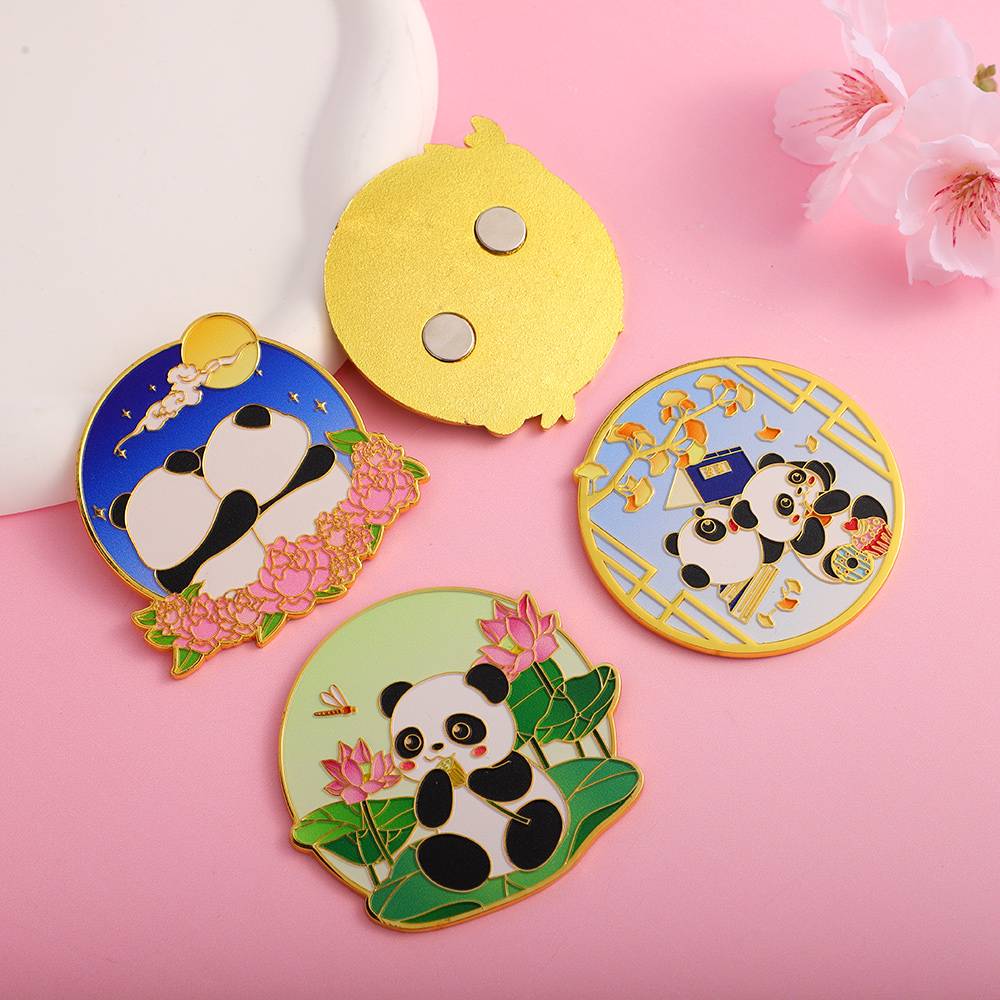 Chinese Manufacturer Refrigerator Magnet Metal Panda Animals Tourism Souvenir